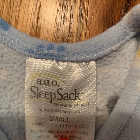 Halo fleece sleep sack size small, blue with dogs - Picture 2 of 2